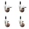Service Caster 3.5 Inch 316SS High Temp Glass Filled Nylon 7/8 Inch Stem Caster Brake, 2PK SS316TTLEX20S3514-GFNSHT-2-S-2-78 - alternate 1